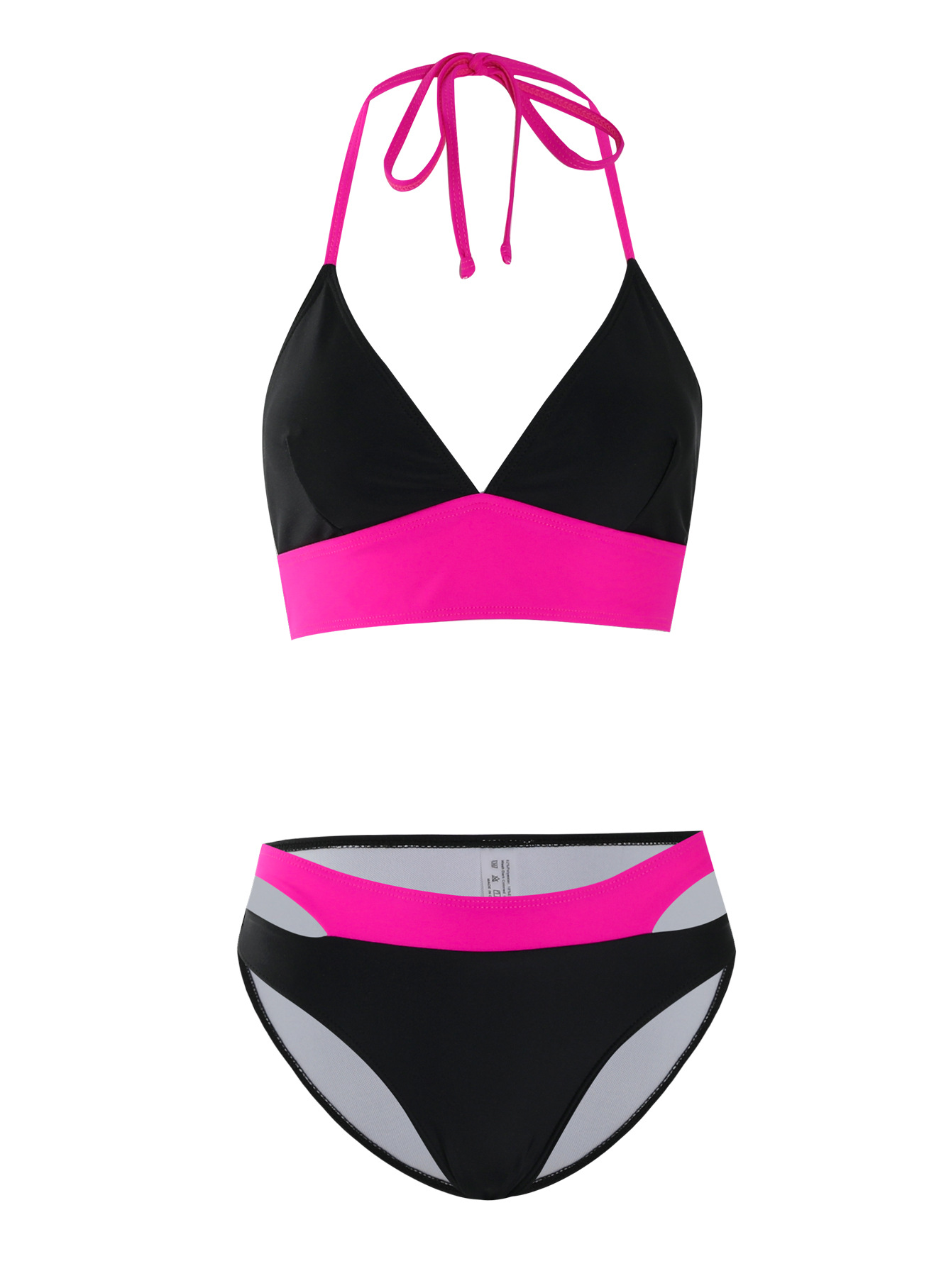 Womens High Waisted Bikini Sets Color Block Two Piece Swimsuits